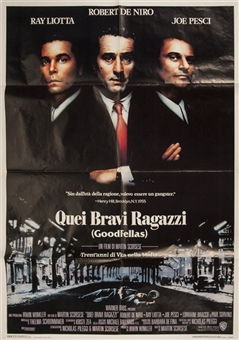 1990 Warner Brothers "Goodfellas" Italian 2-Foglio Original Movie Poster (39.25"x55")